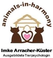 Logo animals-in-harmony, Imke Arracher-Küster, Tierpsychologin, Katzenverhaltensberaterin